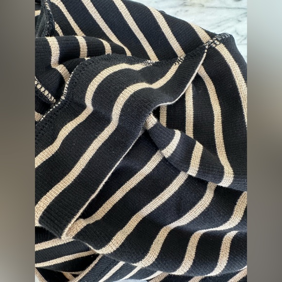 J. Crew Black & Gold Striped Mockneck - Picture 7 of 7